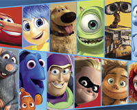 Disney Pixar movies wordsearch